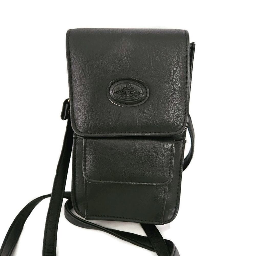 Kolta Women's Black Multi Compartment Mini Crossbody Bag